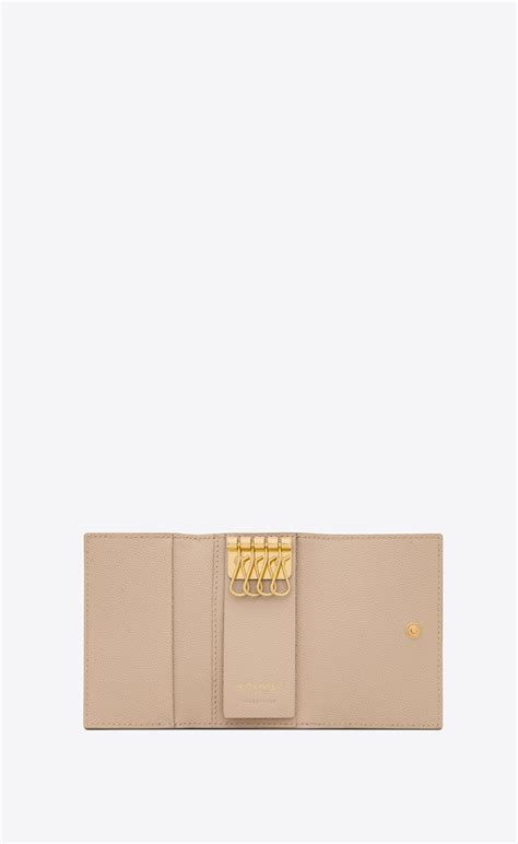 CASSANDRE SLIM KEY CASE IN GRAIN DE POUDRE LEATHER